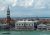 Venedig-Panorama vom San Giorgio-Turm gesehen: im Hintergrund die schneebedeckten Alpen